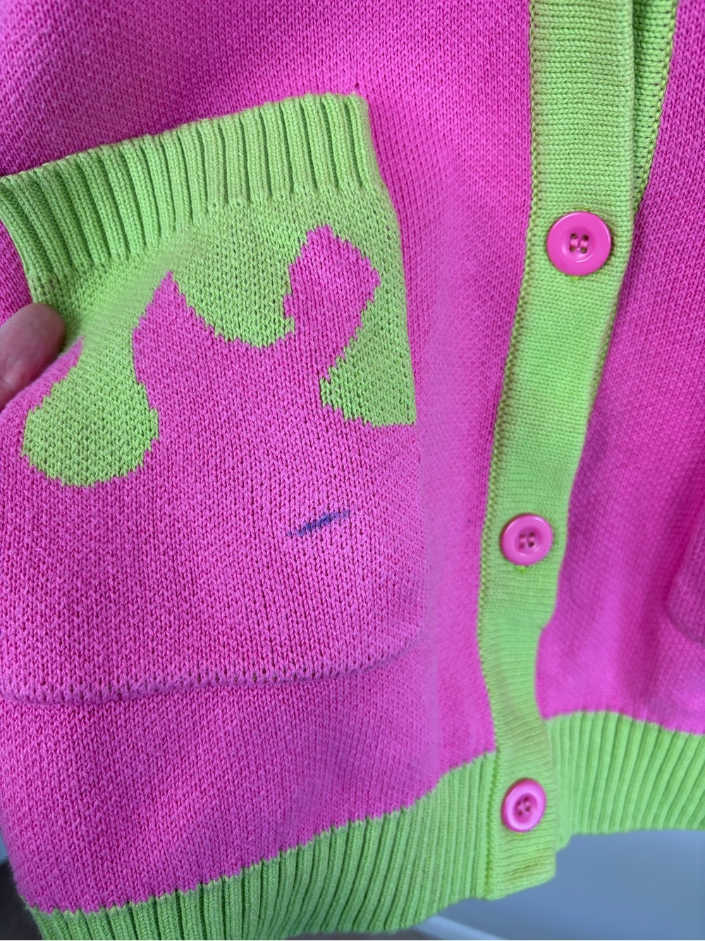 KityCrylics Pink & Green Kawaii Cardigan S/M Kidcore J-Fashion Sold Out Rare - Picture 7 of 10